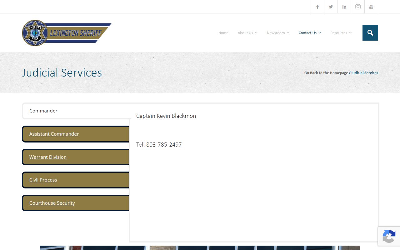 Lexington County court dockets Sheriff Judicial Services page