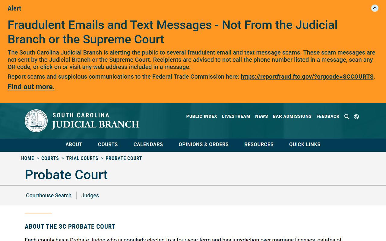 Lexington County Circuit Court South Carolina Probate Court overview