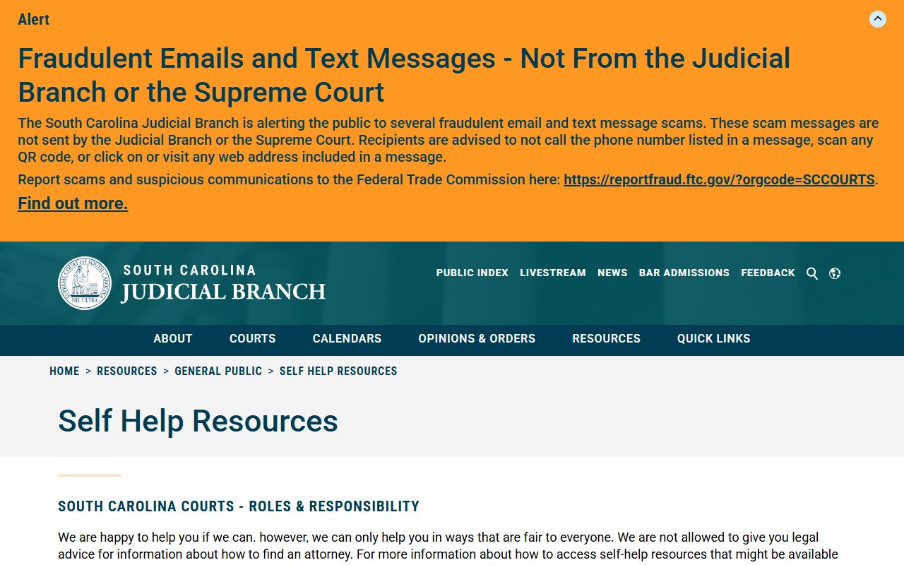 Lexington County court records South Carolina self-help resources