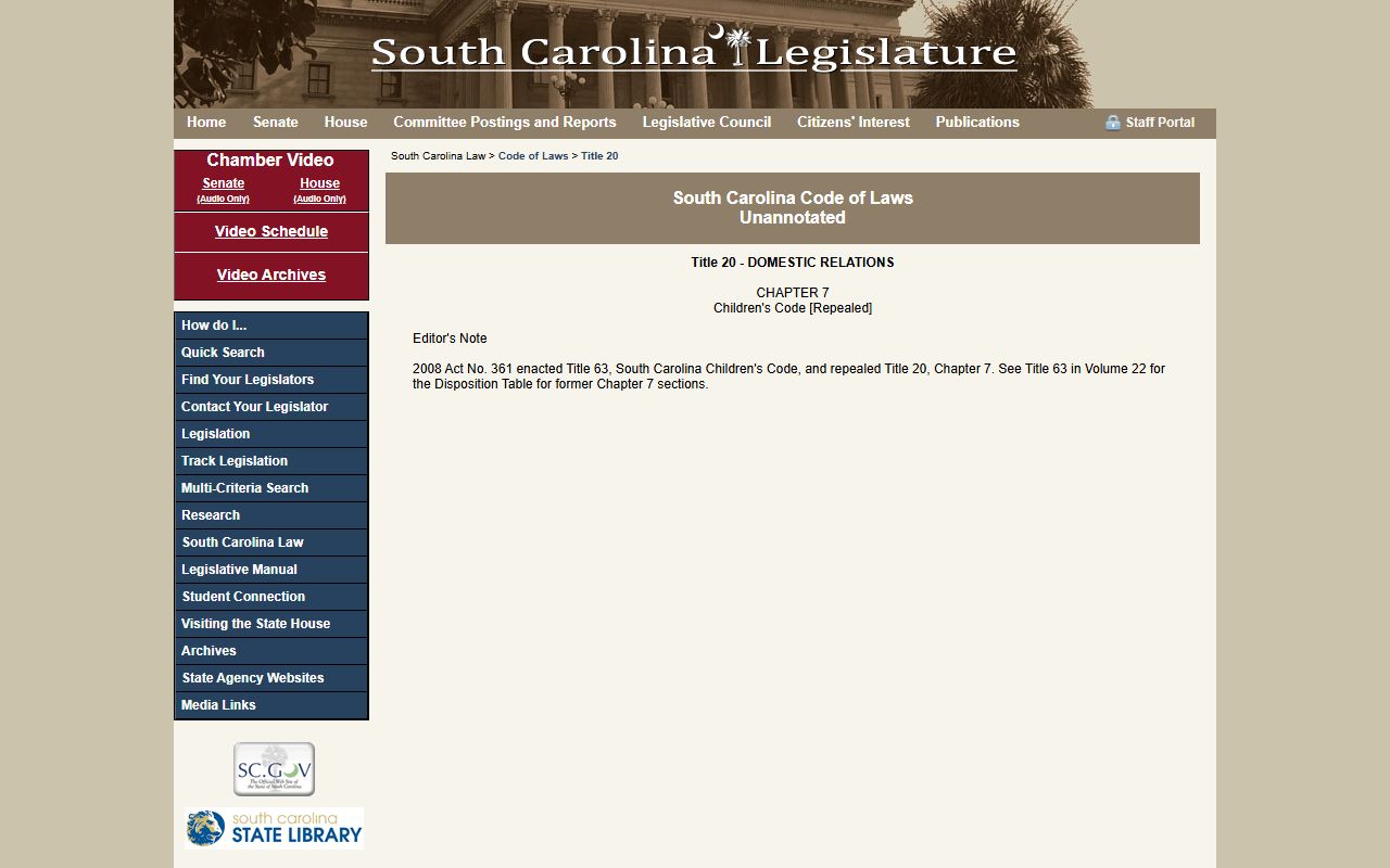 Lexington County divorce records South Carolina domestic relations statutes