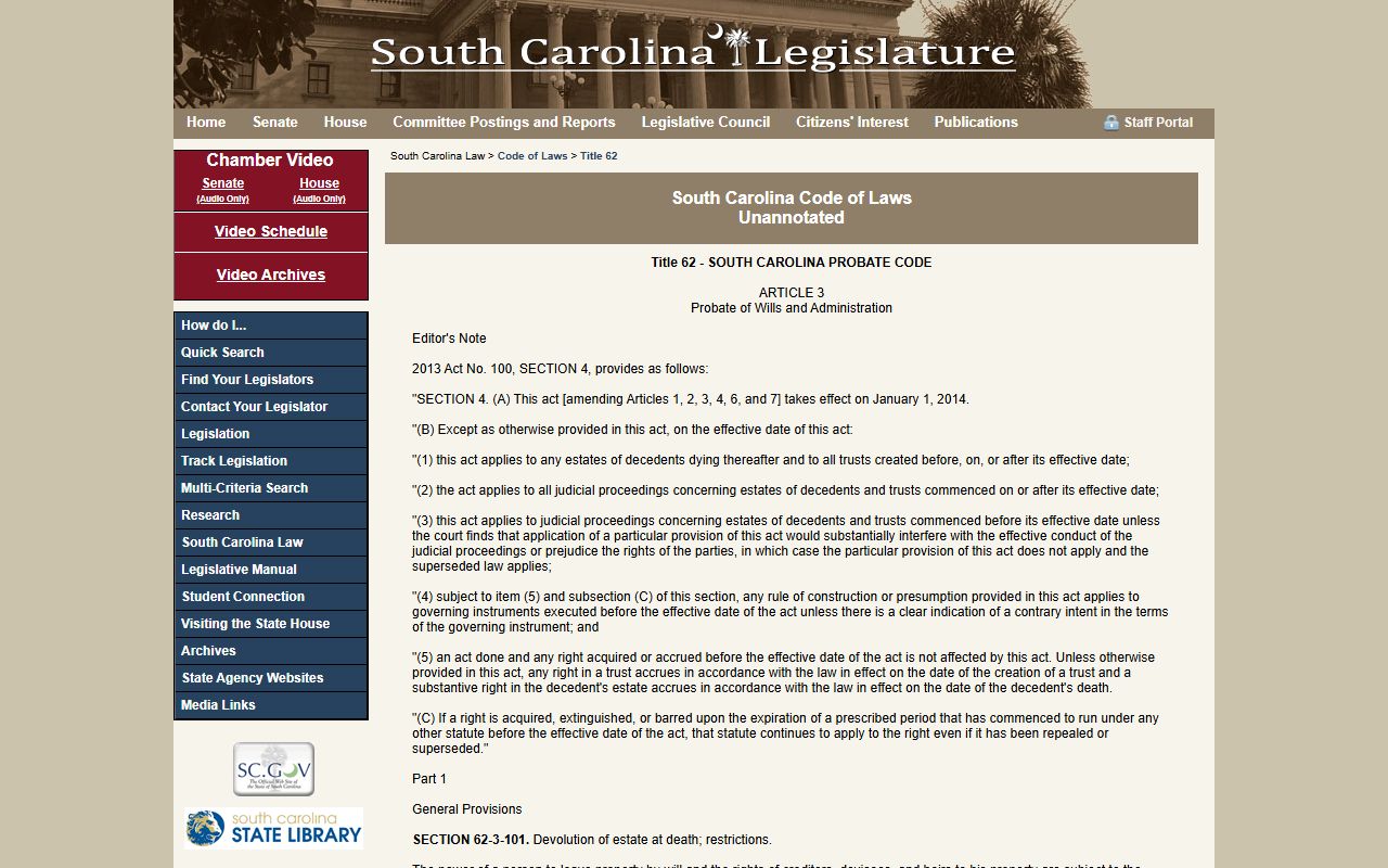 Lexington County probate records South Carolina Probate Code