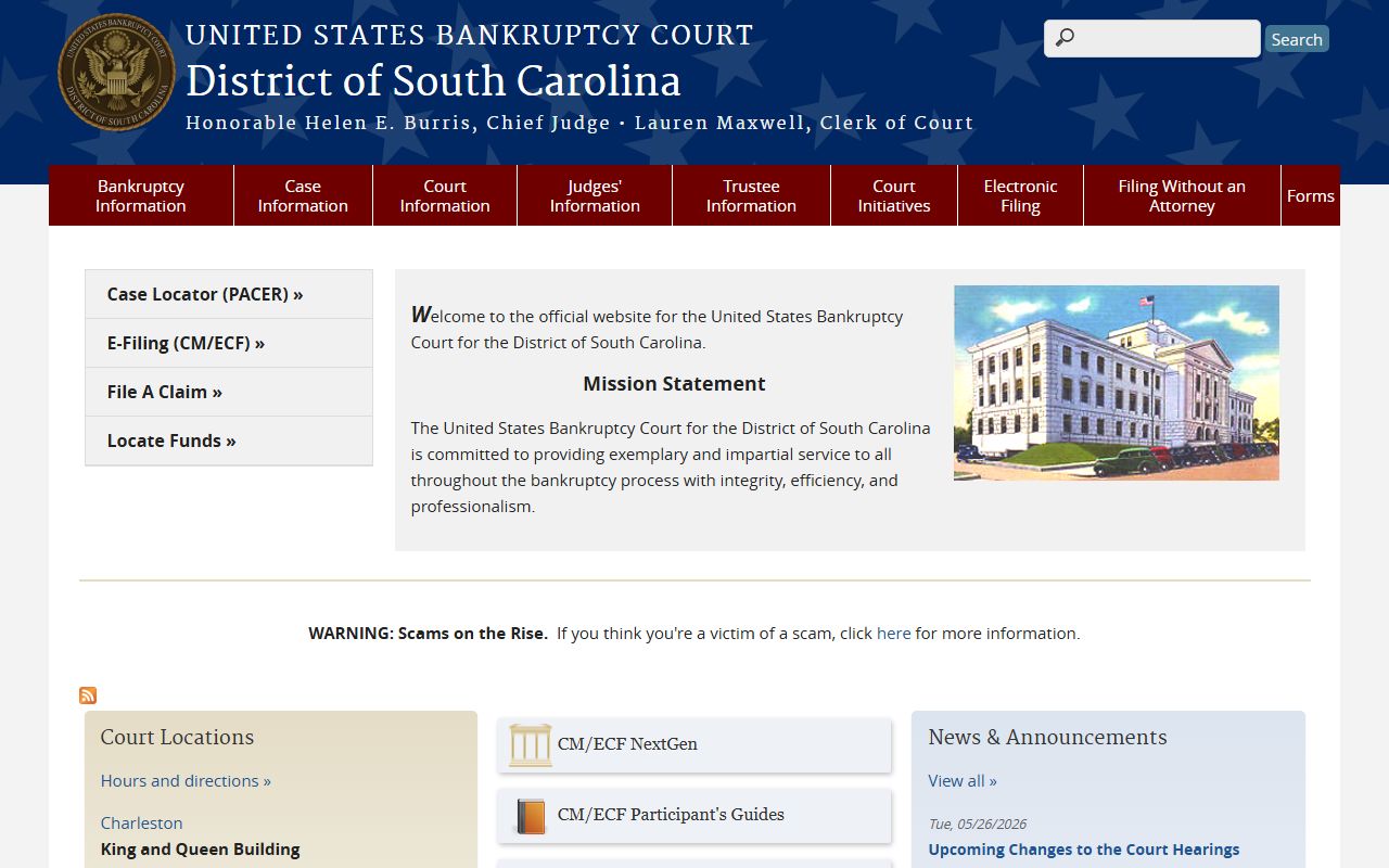 Lexington County released inmates US Bankruptcy Court for South Carolina